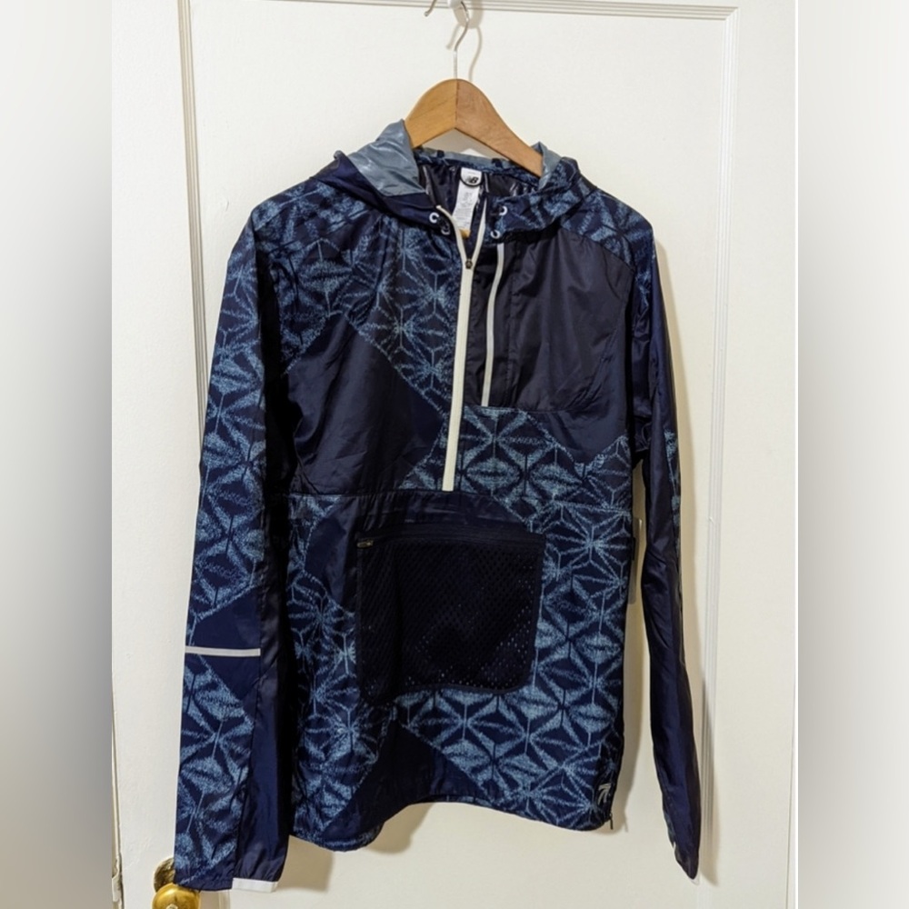 New Balance x J,Crew Men's Packable Anorak Windbreaker Jacket Sz M